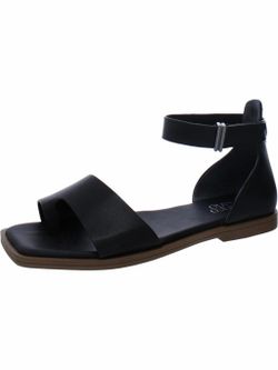 Franco Sarto Miras women's black leather toe loop ankle strap sandals size 6