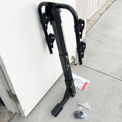 (NEW) $45 Tilt Folding 2-Bike Hitch Mount Rack Bicycle Carrier for 2” Hitch w/ Straps 70 lbs Max