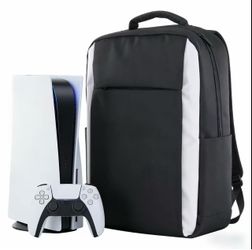 Carrying Backpack for PS5/Slim/Pro - Waterproof Shockproof Protective Bag for PS5 Console & Gaming Accessories Storage