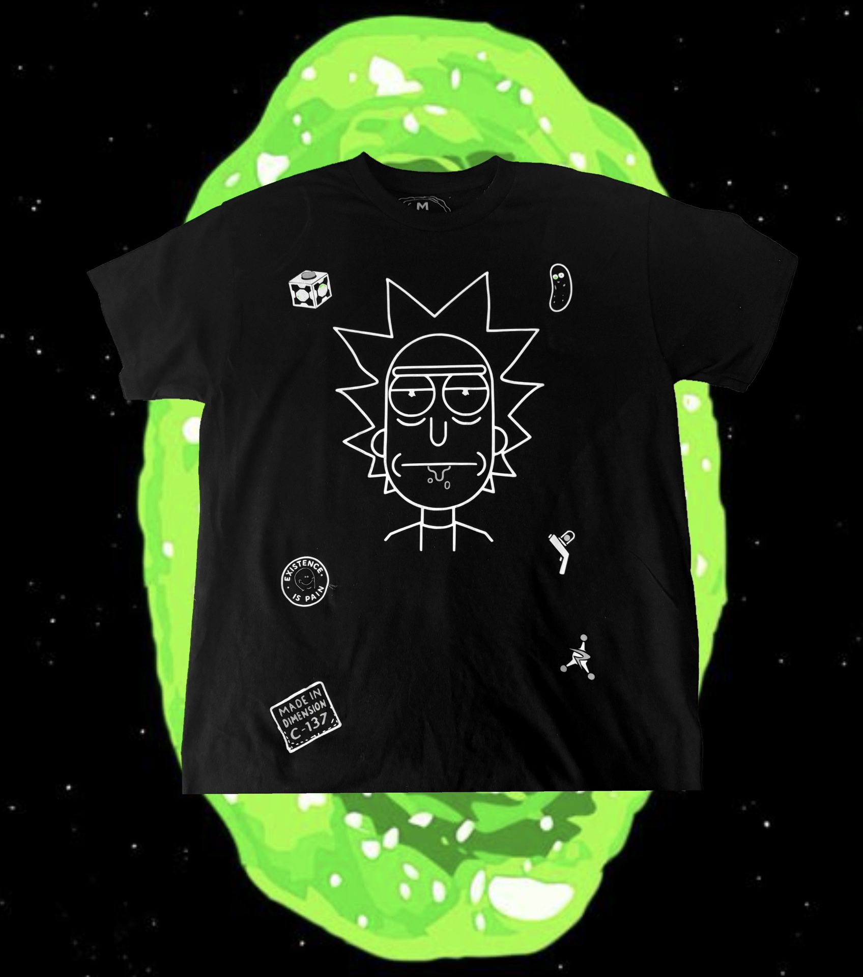 Rick and Morty Minimalist Reflective Graphic Dimension C-137 T-Shirt