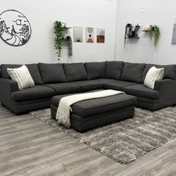 Grey Sectional Couch - Free Delivery 