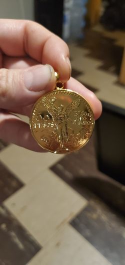 50 peso Mexico pendant mexican heritage jewelry gold oro plated