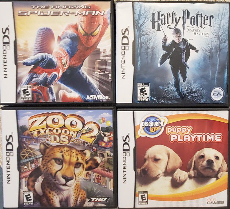 Nintendo DS Game Lot, 🕷Spider-Man, Harry Potter, 🦒Zoo 2, 🐶 Puppy Playtime