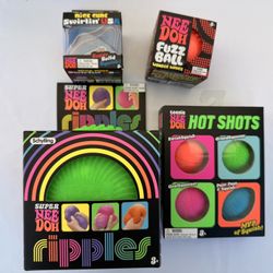 Needoh Swirlin USA Super Needoh Ripples Fuzz ball Hot Shots