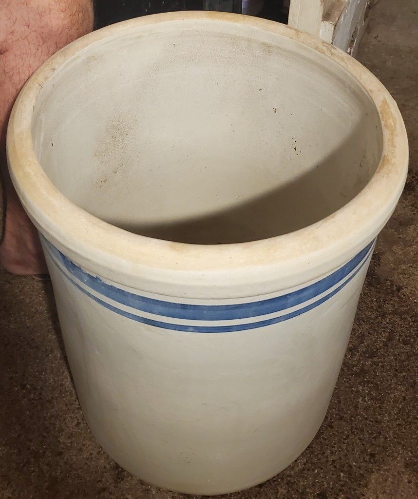 12 Gallon Vintage 1930s Garden City Pottery Crock W Lid