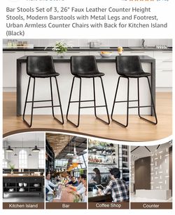 Brand new black barstools