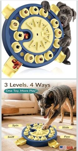 Large 3 Levels, Dog Puzzle Toy, Mental Stimulation for Smart Dogs
