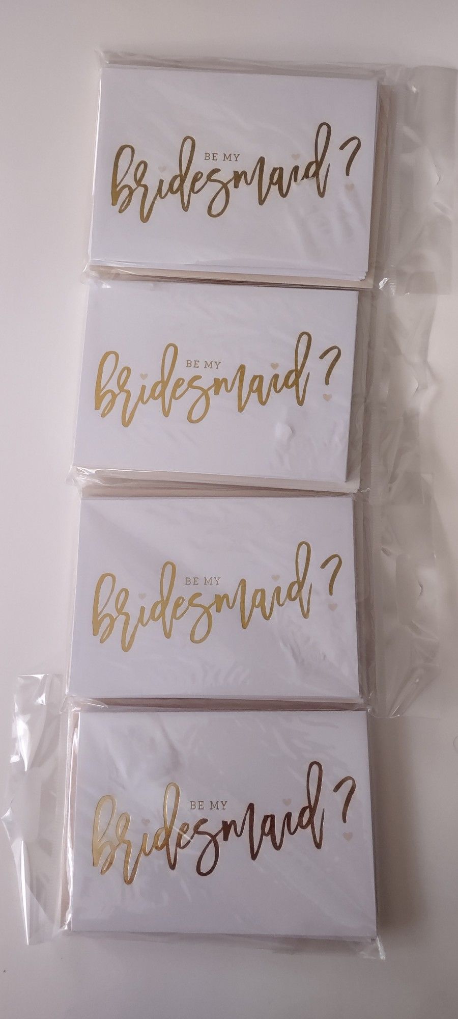 Four Packs Of Bridesmaid Cards