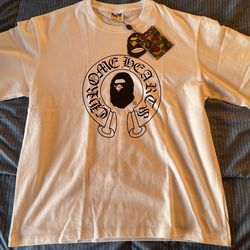 White Bape X Chrome T shirt