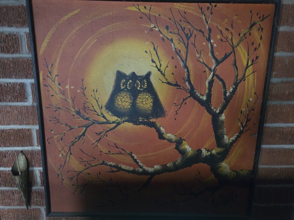 C. Roberts Owl Painting