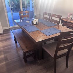 Farmhouse style dining table