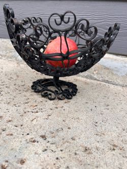 Hand made iron fruit bowl