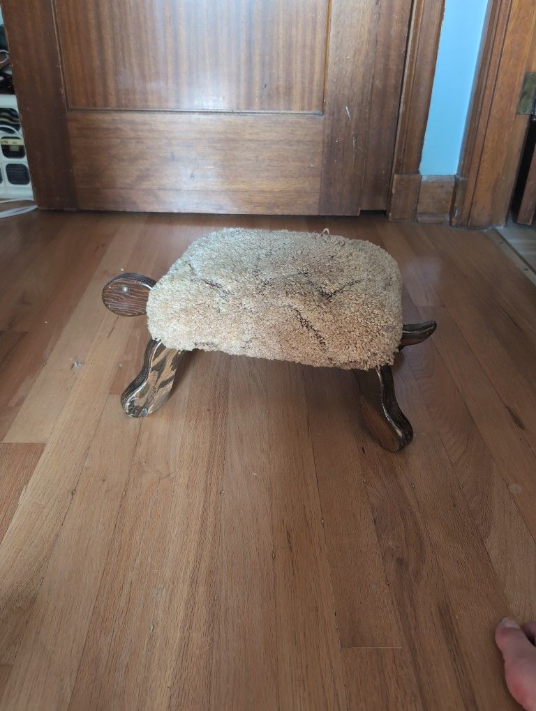 Vintage Turtle Stool Mid century