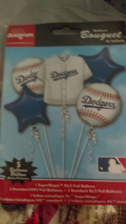 Dodgers 5-pack bouquet mylar balloons