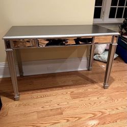Pier 1 Hayworth Silver Mirrored Desk
