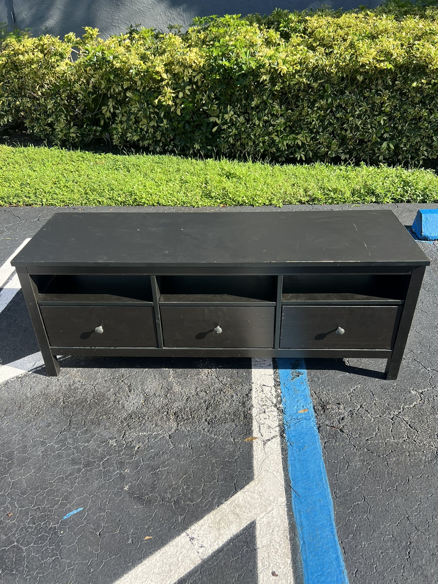 Black Dark Brown Wood Tv Stand Television Table Media Center Console Cabinet Rustic Modern