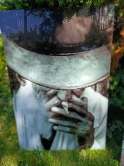 HUGE 4' x 3' High-Def Metal Wall Art - Modern Gritty Portrait