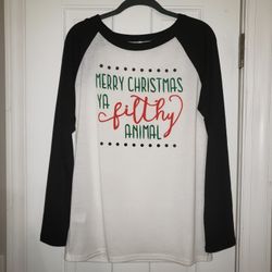 🎄Home Alone Merry Christmas Ya Filthy Animal Unisex T-Shirt Size M Ragland *Pick-up In Great Bridge