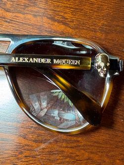 Alexander McQueen Tortoise Sunglasses with Skull Hardware