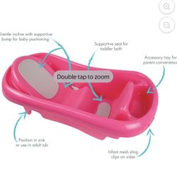 The First Years Sure Comfort Deluxe Newborn to Toddler Bathtub - Pink