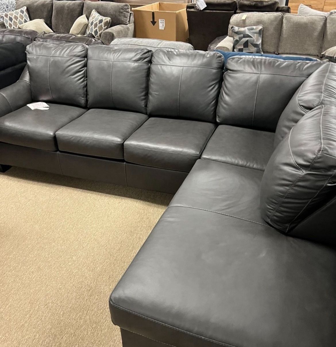 Stylish Leather Nice Sectional!