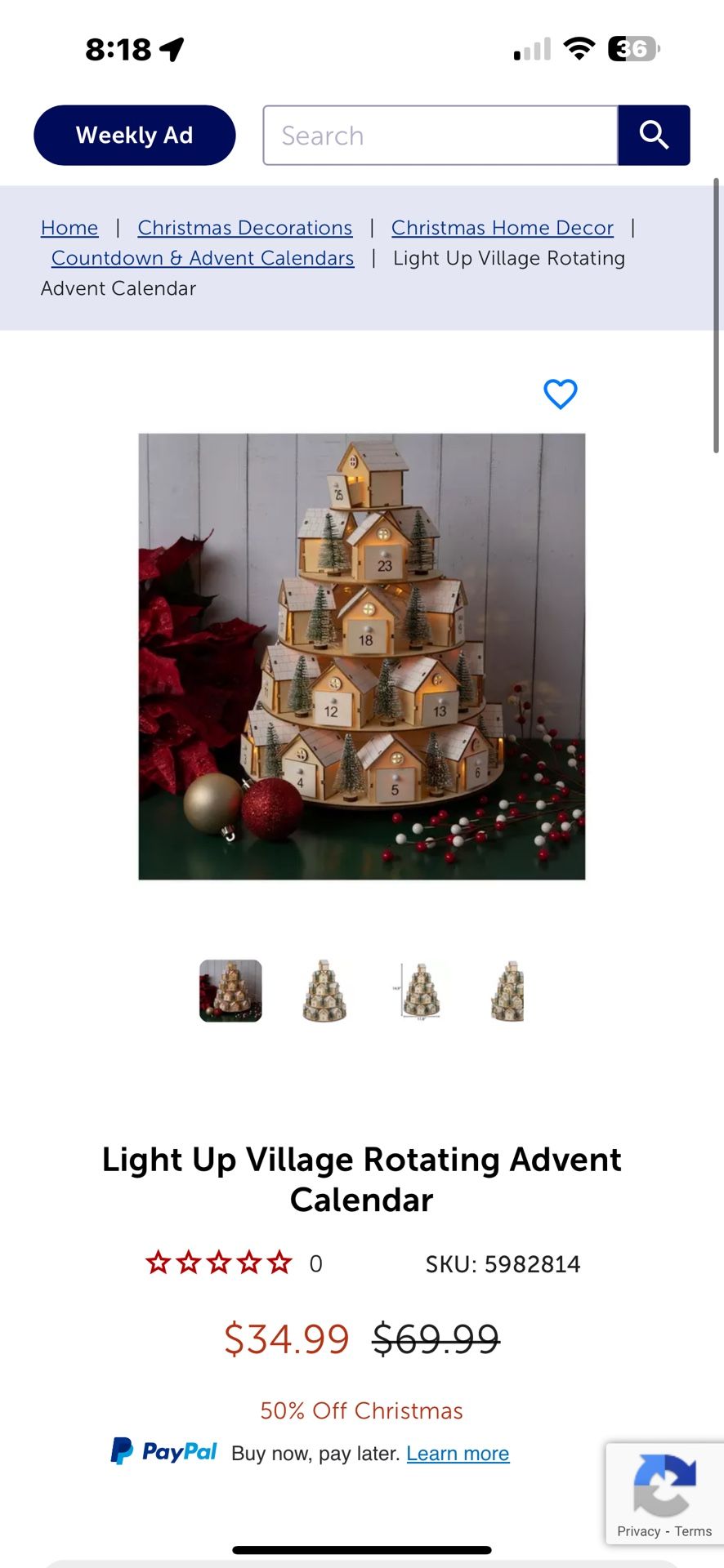 Hobby Lobby 5 Tier Christmas Advent Calendar