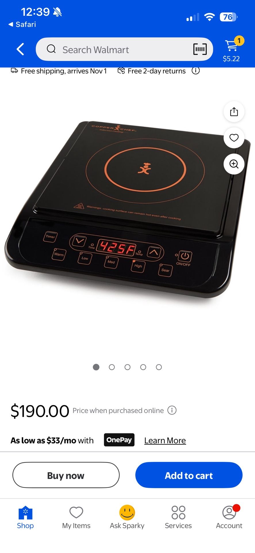 Copper Chef Induction Cooktop- New In Box