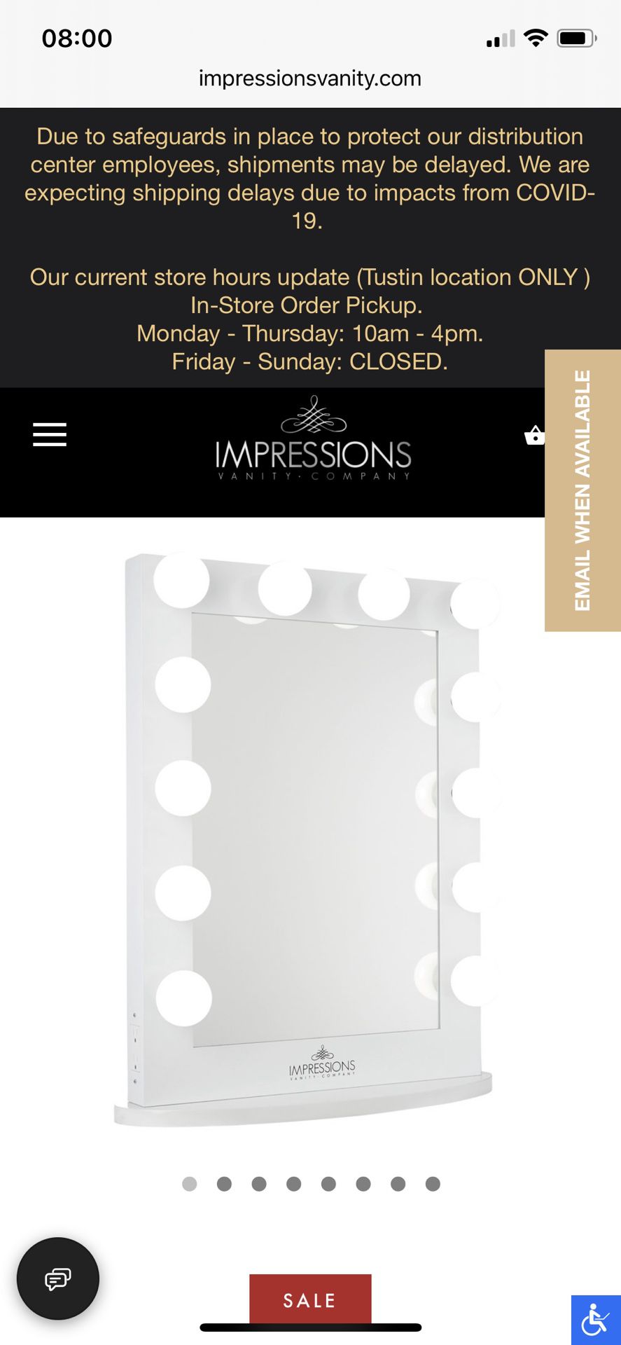 Impressions Vanity, Vanity mirror, makeup vanity, mirror