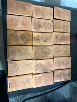 Half pound copper bars