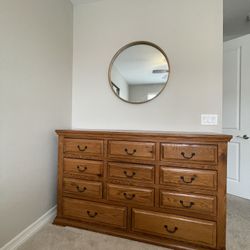 Solid Wood Dresser with Matching Nightstand