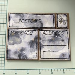3D Machine Stitched Postcard 