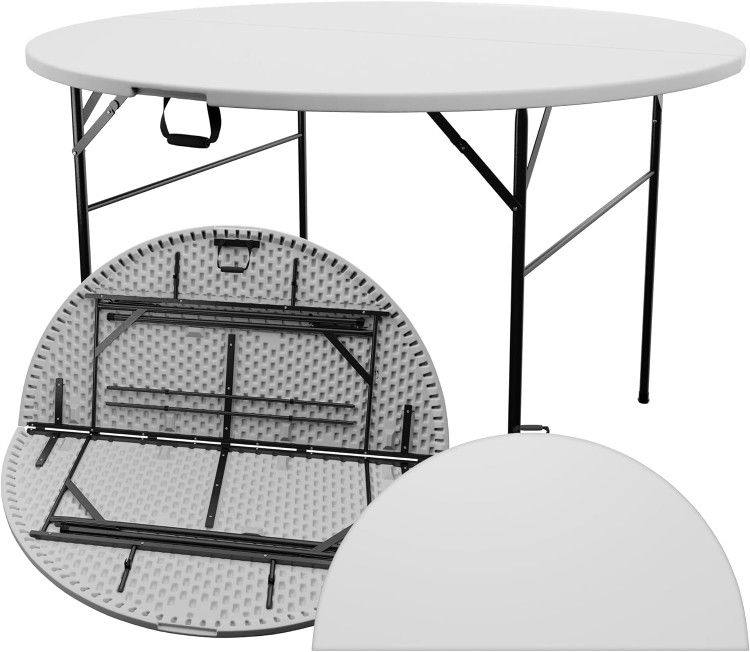 60" White Folding Camping / Party Table