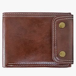 Men’s Snap Slim Bifold ID Window Wallet 