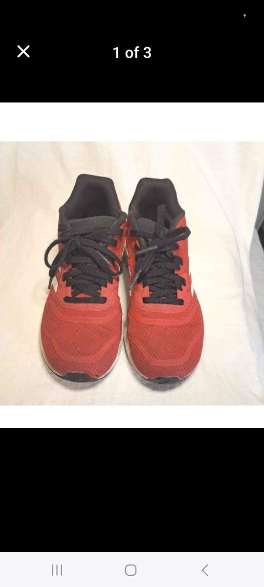 Adidas Duramo Red Sneakers Kids Size 1 - Good Condition NO BOX