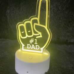 Handmade #1 Dad Led Night Light for Father’s Day