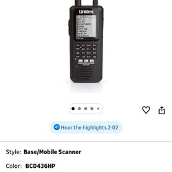 uniden bcd436hp Scanner 