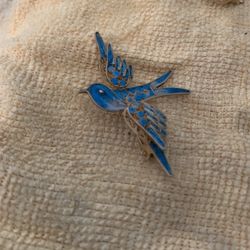 Vintage Blue Bird Pin 