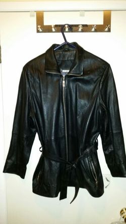 Leather coat