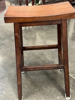 Pub Height Barstool Bench - Dark Cherry Wood (Pottery Barn)