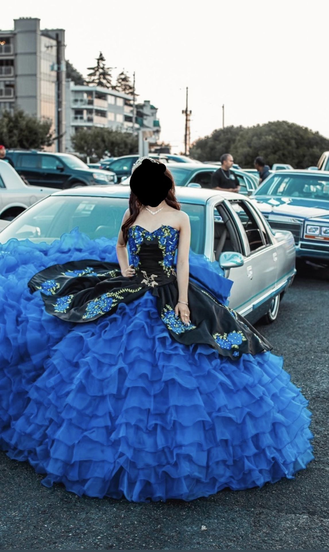 Royal Blue Size 3 Charro quince dress