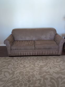 Taupe queen sofa sleeper