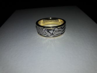 SILVER/GOLD PLATED EAGLE RING