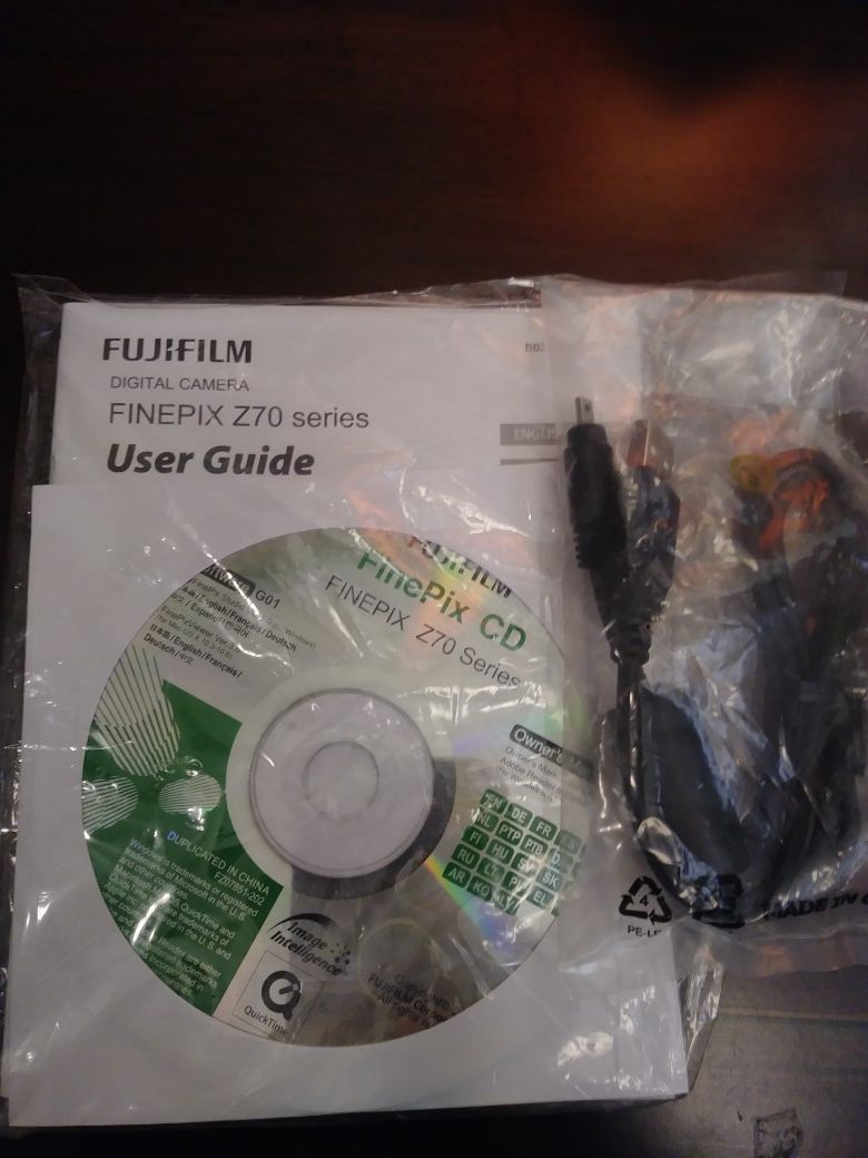 Fuji film digital camera wires and dvd