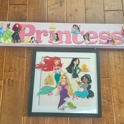 Two New Disney Princess Wall Art Pieces 