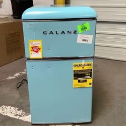 GALANZ BLUE MINI FRIDGE GLR 31TBEER 3.1 cu🧊❄️❄️❄️❄️ 5O