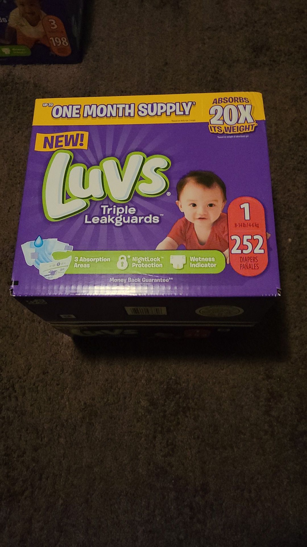 Luvs Triple Leakguard diapers!