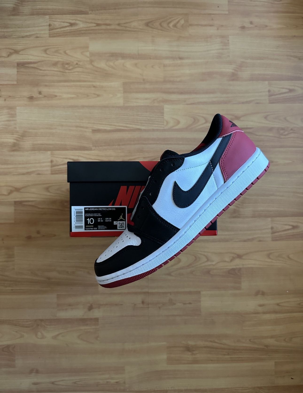 Jordan Low OG Black Toe 2023 Size 10