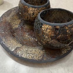 Plate and Candle Holders