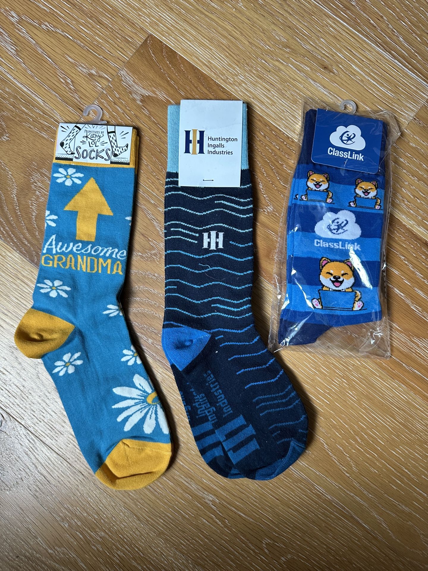 New Socks Bundle 3 pairs Cotton blended Great gift Blue