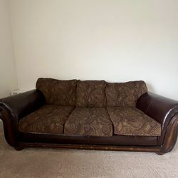 Brown Loveseat Small Couch Great Condition